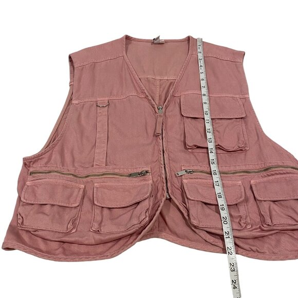 & Other Stories Cotton Blend Workwear Pink Vest Size 8 - Picture 8 of 8